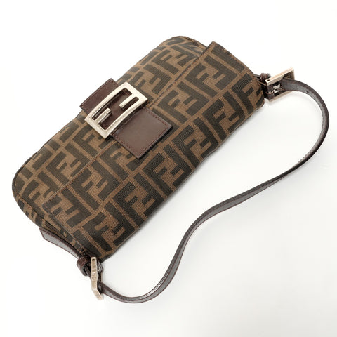 FENDI Zucca Mama Shoulder Bag Brown WS27574