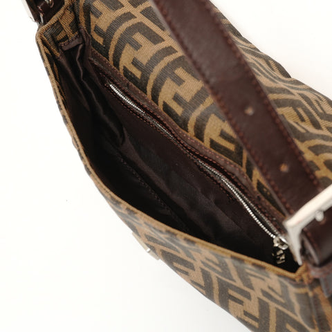 FENDI Zucca Mama Shoulder Bag Brown WS27575