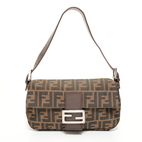 FENDI Zucca Mama Shoulder Bag Brown WS27575