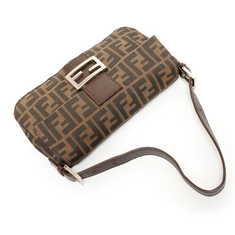 FENDI Zucca Mama Shoulder Bag Brown WS27575