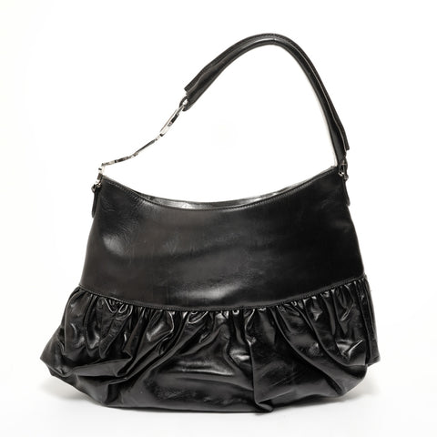 Christian Dior Galliano Leather One Belt Shoulder Bag black WS27576
