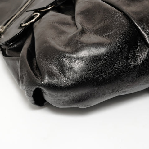 Christian Dior Galliano Leather One Belt Shoulder Bag black WS27576