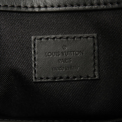 LOUIS VUITTON Monogram Taurillon Clemence Sac Plat 24H Handbag black WS27577