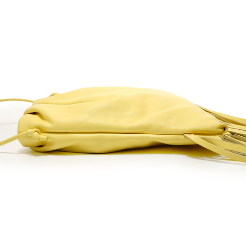 BOTTEGAVENETA The Fringe Pouch Leather Shoulder Bag yellow WS27578