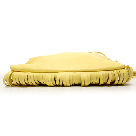 BOTTEGAVENETA The Fringe Pouch Leather Shoulder Bag yellow WS27578