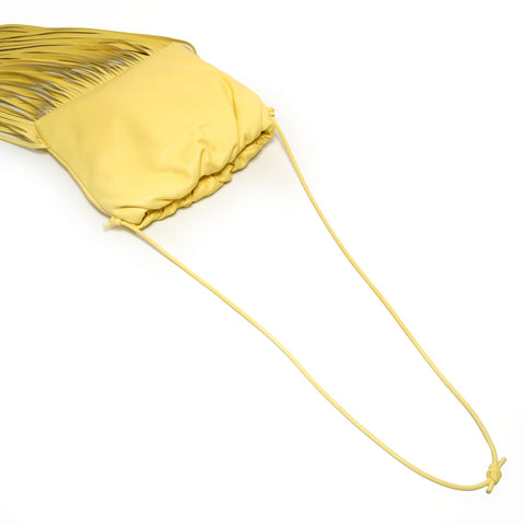 BOTTEGAVENETA The Fringe Pouch Leather Shoulder Bag yellow WS27578