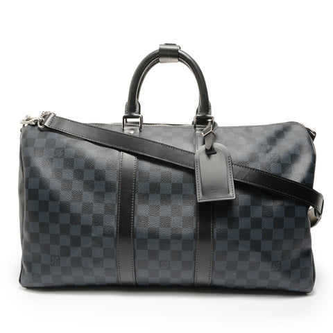 LOUIS VUITTON 2019 Damier Keepall Bandoulire 45 Boston bag black WS27580