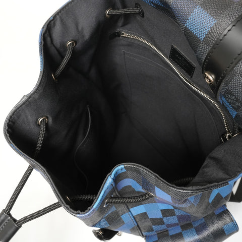 LOUIS VUITTON 2018 Damier Graphite Pixel Christopher PM Backpack  Daypack black WS27581