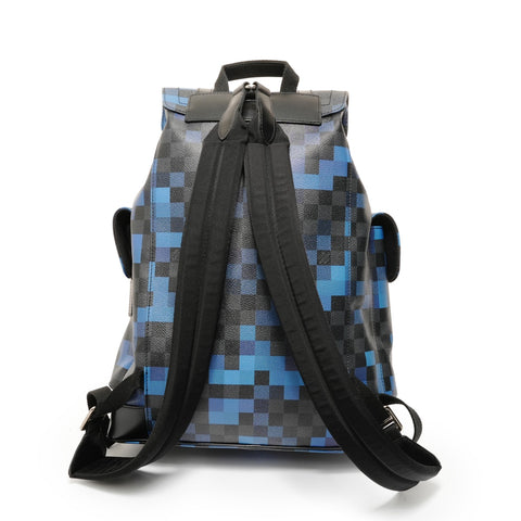 LOUIS VUITTON 2018 Damier Graphite Pixel Christopher PM Backpack  Daypack black WS27581