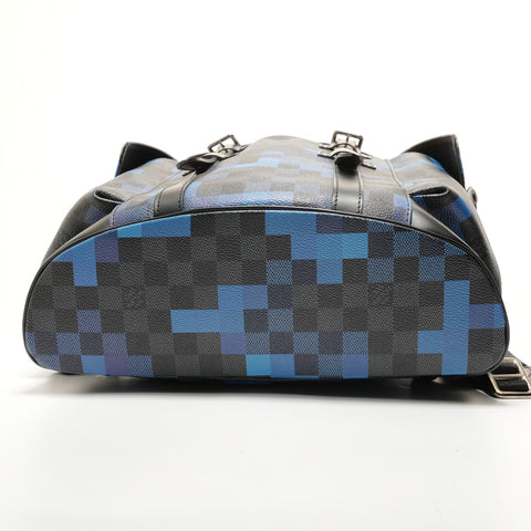 LOUIS VUITTON 2018 Damier Graphite Pixel Christopher PM Backpack  Daypack black WS27581