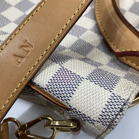 LOUIS VUITTON Damier Azur Sophie, made in 2013. Shoulder Bag white WS27584