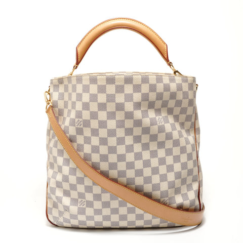 LOUIS VUITTON Damier Azur Sophie, made in 2013. Shoulder Bag white WS27584