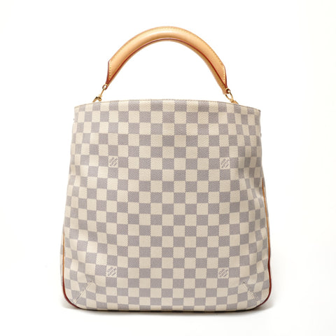 LOUIS VUITTON Damier Azur Sophie, made in 2013. Shoulder Bag white WS27584