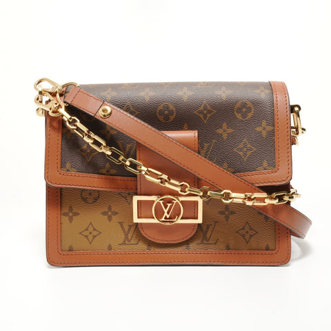LOUIS VUITTON Monogram Dauphine MM 2019 Shoulder Bag Brown WS27587
