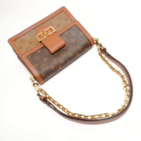 LOUIS VUITTON Monogram Dauphine MM 2019 Shoulder Bag Brown WS27587