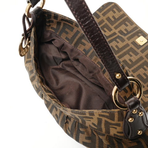 FENDI Zucca canvas Handbag Brown WS27588