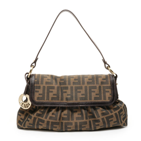 FENDI Zucca canvas Handbag Brown WS27588