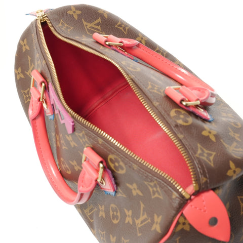 LOUIS VUITTON Monogram Totem Flamingo Speedy 30, 2015 model. Handbag Brown WS27591