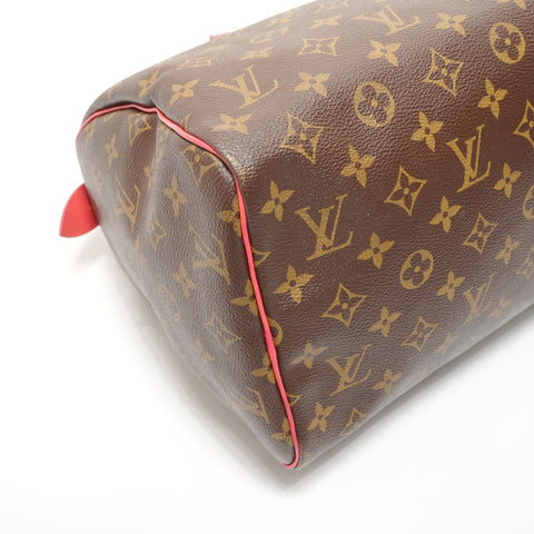 LOUIS VUITTON Monogram Totem Flamingo Speedy 30, 2015 model. Handbag Brown WS27591