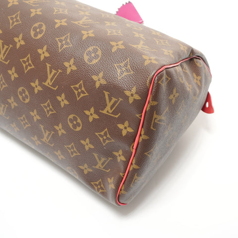 LOUIS VUITTON Monogram Totem Flamingo Speedy 30, 2015 model. Handbag Brown WS27591