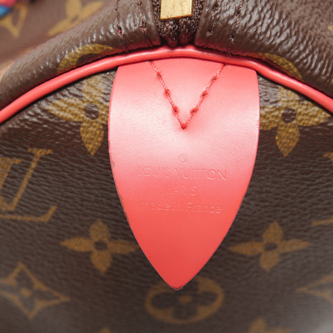 LOUIS VUITTON Monogram Totem Flamingo Speedy 30, 2015 model. Handbag Brown WS27591