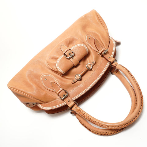 Christian Dior leather Shoulder Bag Brown WS27592