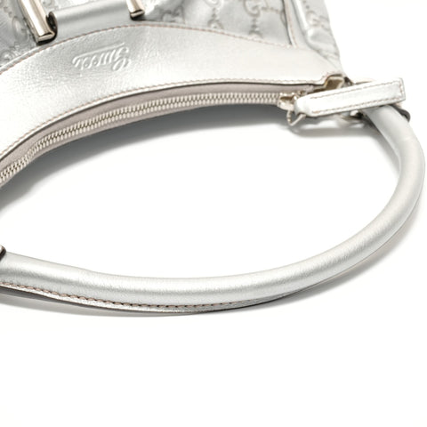 GUCCI GG Shima Abby Hobo Shoulder Bag Silver WS27594