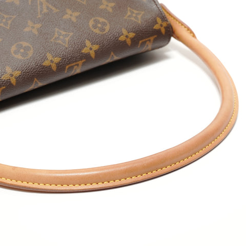 LOUIS VUITTON Monogram Mini Looping (2003 model) Shoulder Bag Brown WS27596