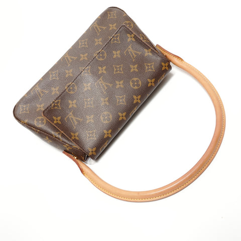 LOUIS VUITTON Monogram Mini Looping (2003 model) Shoulder Bag Brown WS27596