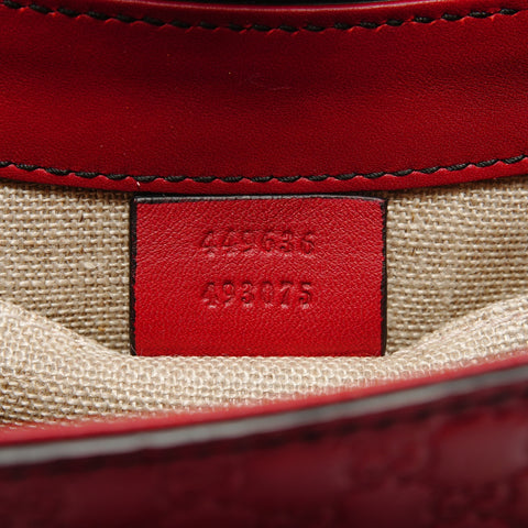 GUCCI Micro GG Shima Chain Emily Shoulder Bag Red WS27599