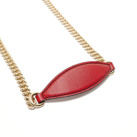 GUCCI Micro GG Shima Chain Emily Shoulder Bag Red WS27599