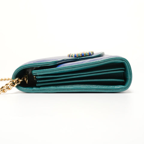 GUCCI GG Marmont Chain Shoulder Bag blue WS27601