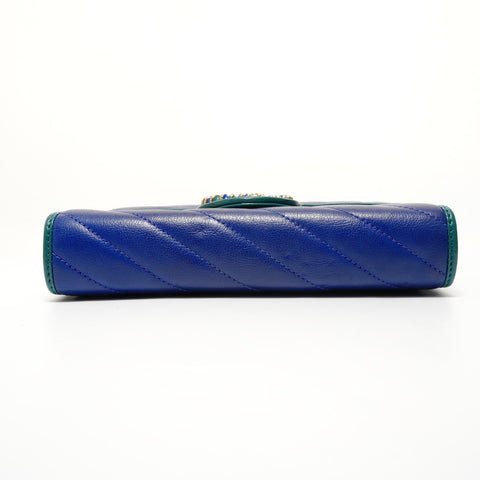 GUCCI GG Marmont Chain Shoulder Bag blue WS27601