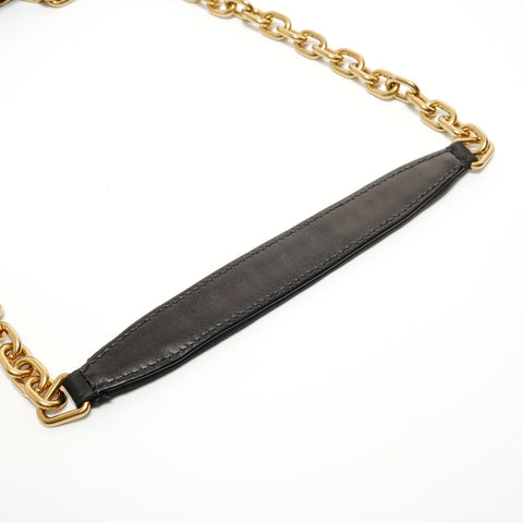 PRADA Nylon Chain Shoulder Bag black WS27602