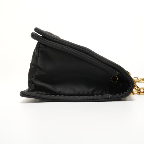 PRADA Nylon Chain Shoulder Bag black WS27602