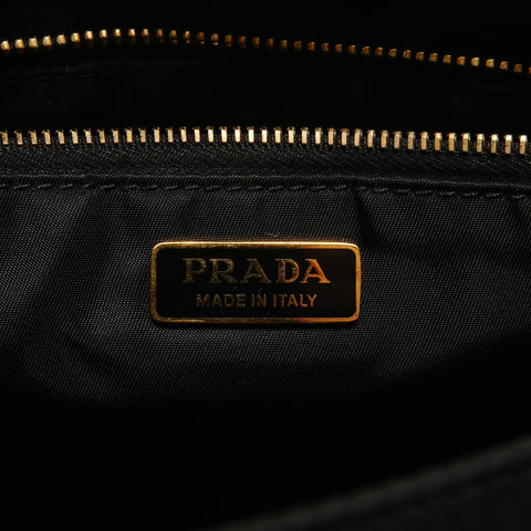 PRADA Nylon Chain Shoulder Bag black WS27602