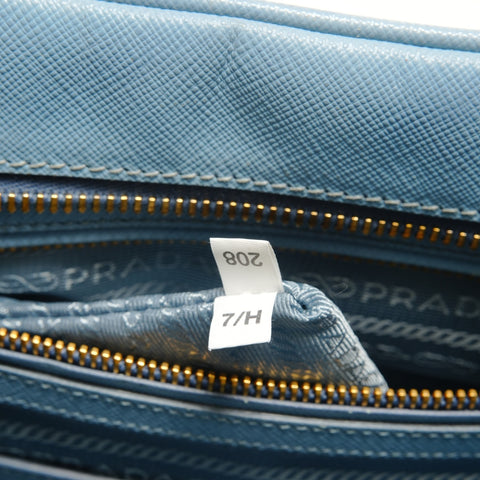 PRADA Saffiano 2way Handbag blue WS27604