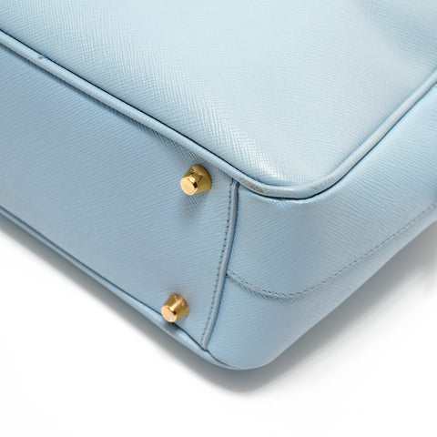 PRADA Saffiano 2way Handbag blue WS27604