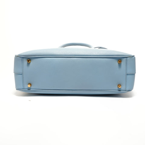 PRADA Saffiano 2way Handbag blue WS27604