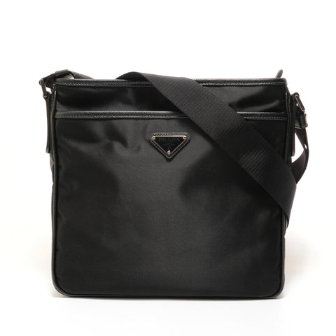 PRADA Nylon logo Shoulder Bag black WS27605
