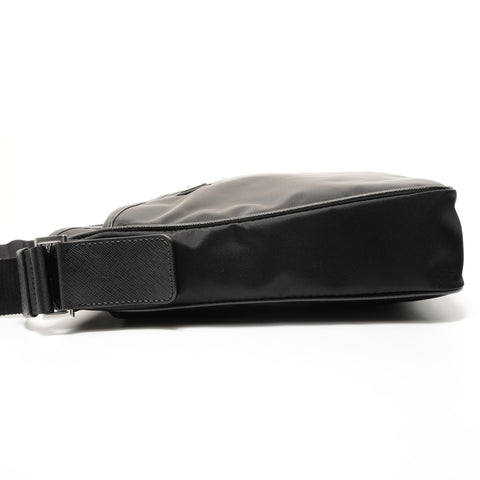 PRADA Nylon logo Shoulder Bag black WS27605