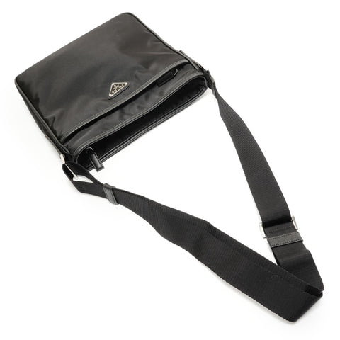 PRADA Nylon logo Shoulder Bag black WS27605