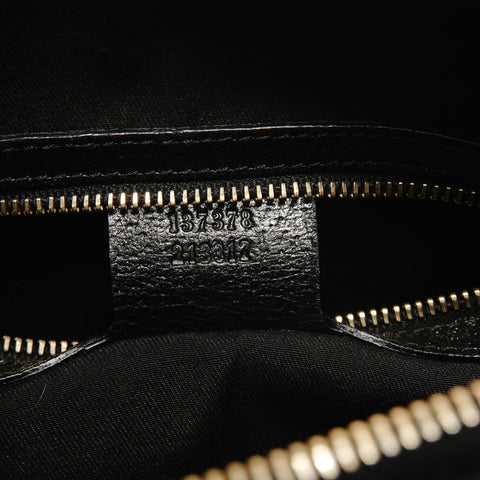 GUCCI GG canvas bamboo Shoulder Bag black WS27606