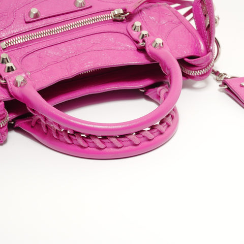 BALENCIAGA Classic Mini City 2-way Handbag pink WS27611