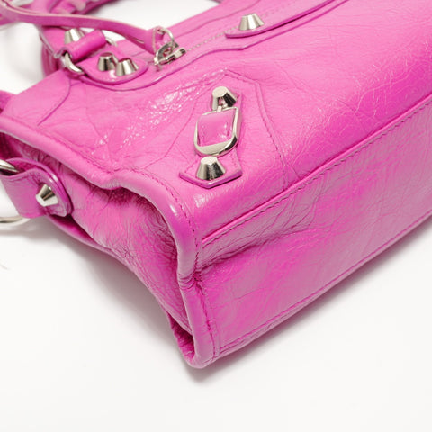BALENCIAGA Classic Mini City 2-way Handbag pink WS27611