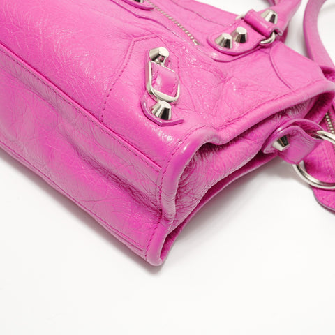 BALENCIAGA Classic Mini City 2-way Handbag pink WS27611