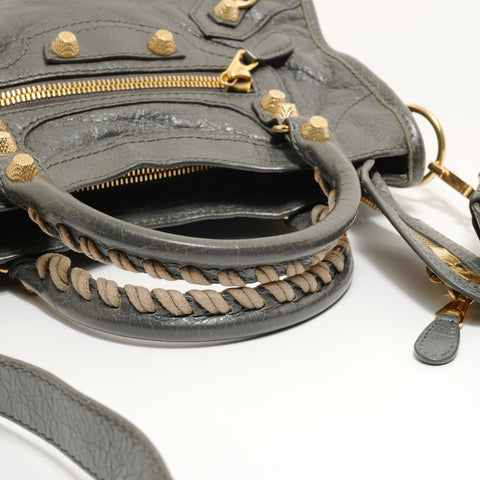 BALENCIAGA Giant Mini City 2way Handbag gray WS27612