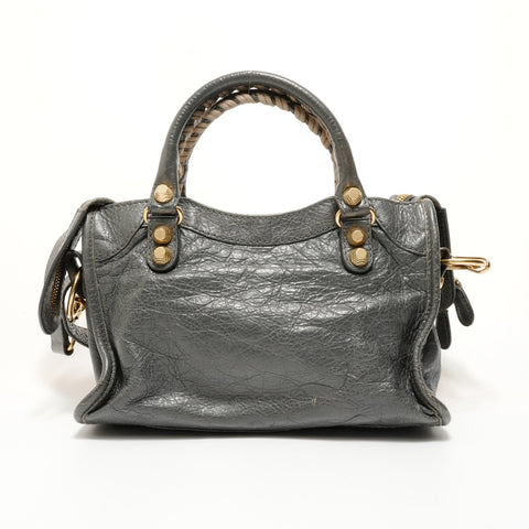 BALENCIAGA Giant Mini City 2way Handbag gray WS27612