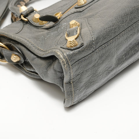 BALENCIAGA Giant Mini City 2way Handbag gray WS27612