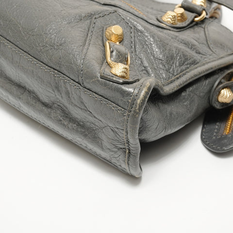BALENCIAGA Giant Mini City 2way Handbag gray WS27612